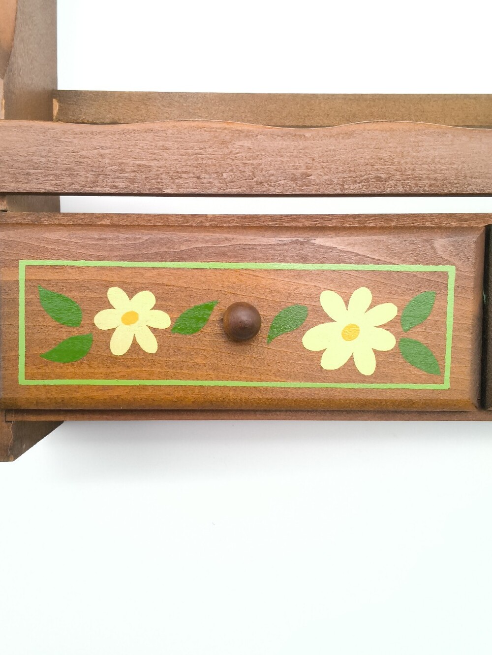 Vintage Imperial International Wood Wall Collectible Shelf/Spice Rack, 2 Drawers - Picture 11 of 12